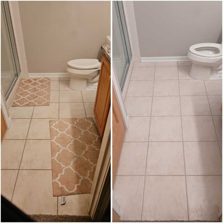 cleaning bathroom grout