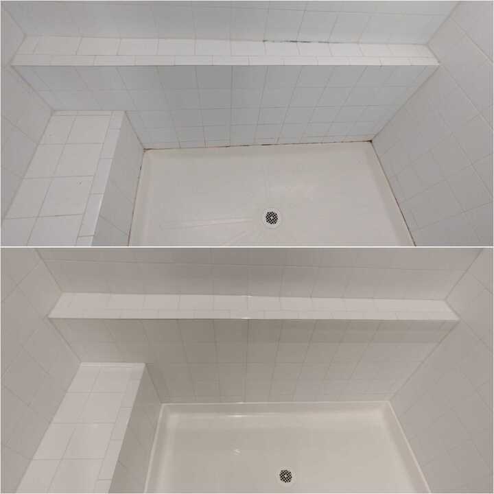 clean shower grout